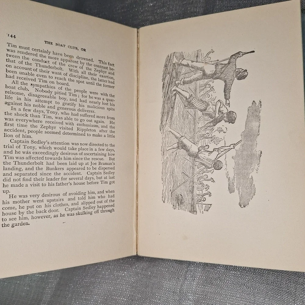 The Boat Club Or The Bunkers Of Rippleton By Oliver Optic Fireside Henty Antique